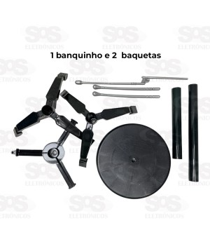 Bateria Infantil Com Banco Toy King TK-1047