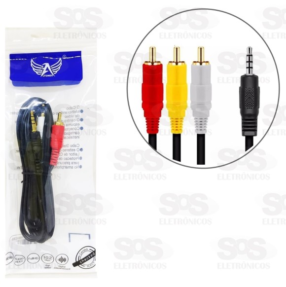 Cabo P3 Para 3 RCA 1,4 Metros Altomex AM-C13