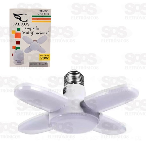 Lâmpada LED Multifuncional 4 Hélices 28W Caerus CRS-1152