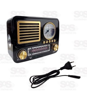Rádio Retrô Bluetooth AM/FM 3 Bandas Altomex AD-6199