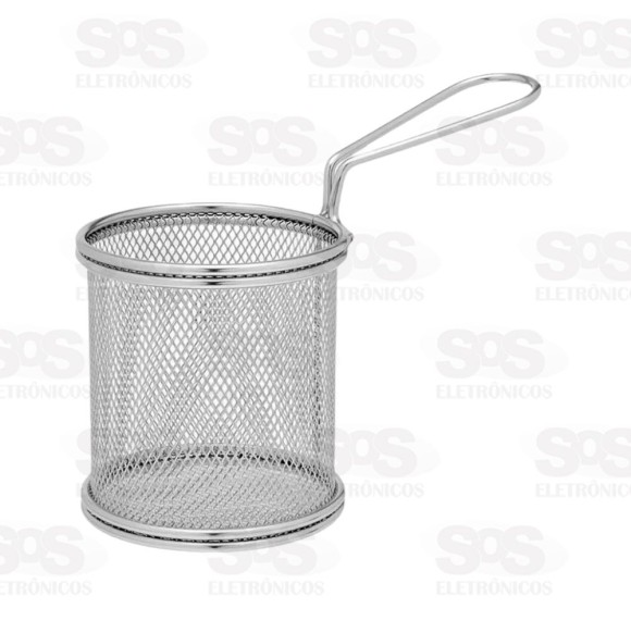 Mini Cesta Para Frituras Aço Inox 15x9CM Unitário Caerus CRS-1536