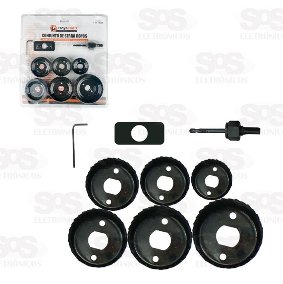 Conjunto De Serra Copos 9 Peças Troya Tools TRY-9685