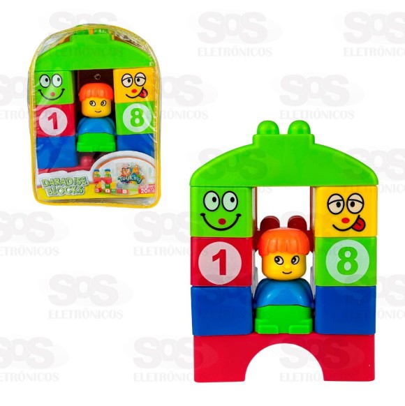 Conjunto Blocos De Montar 18 Peças Toy King TK-2265