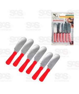 Conjunto Mini Espátulas 6 Peças Inox Caerus CRS-1894
