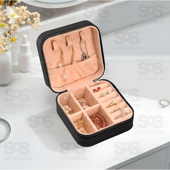 Porta Joia Com Divisória Cores Variadas B-Max BM-F1029