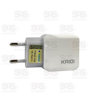 Carregador Rápido 2 USB 2.4A Kaidi KD-301