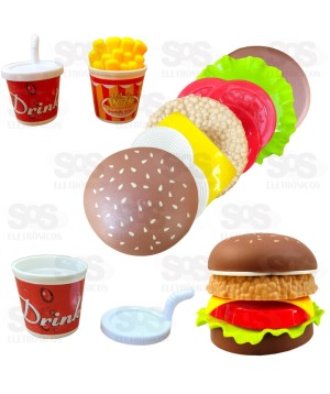Kit Hambúrguer Hora do Lanche Toy King TK-AB4756