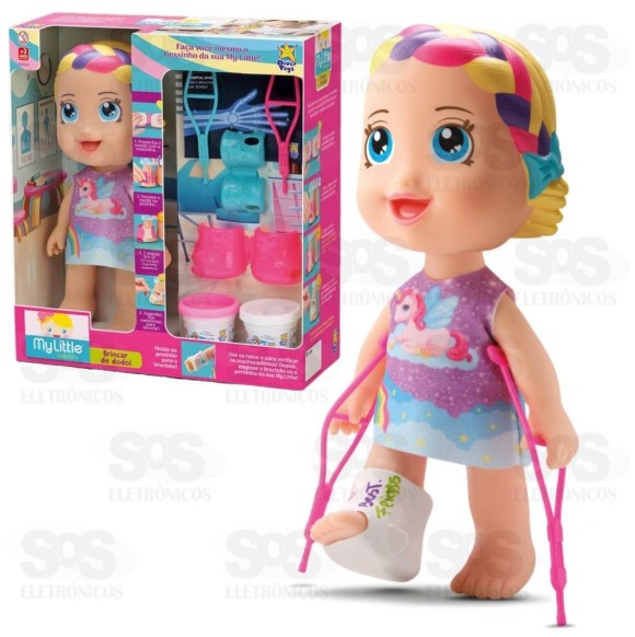 Boneca Brincar de Dodói Com Acessórios Divertoys 8224