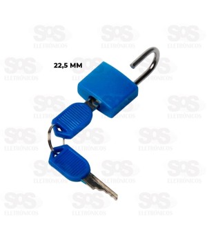 Cadeado 22,5MM De Metal Com 2 Chaves Colorido Monaliza MZ-21611