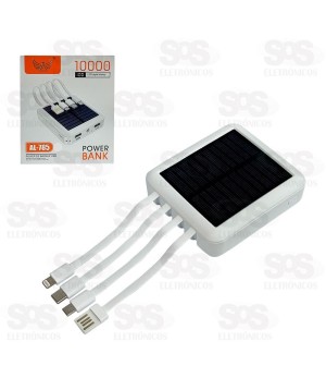 Carga Extra 10.000mAh 4 Interfaces Painel Solar Altomex AL-785