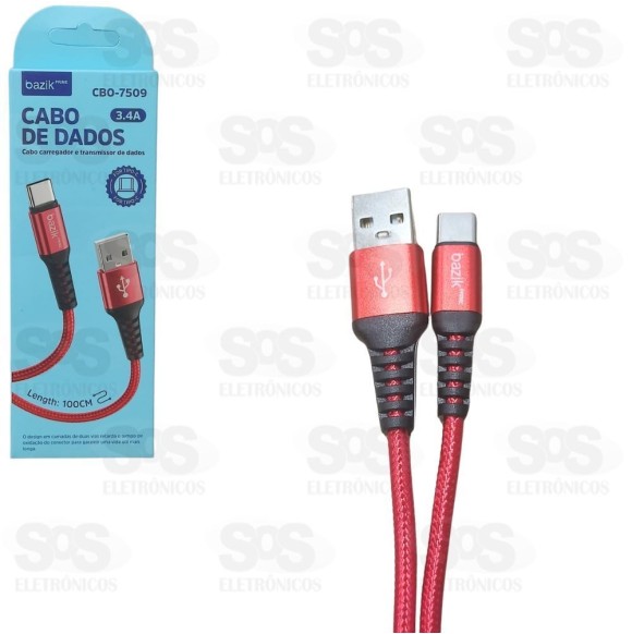 Cabo De Dados 3.4A Type C 1 Metro Basik CBO-7509