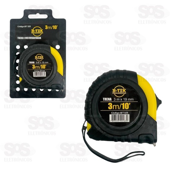 Trena Emborrachada Com Trava 3Mx19MM B-Tek BT-325