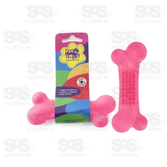 Ossinho Maciço Com Cravinho 9cm Cores Variadas Pet Toys 2318