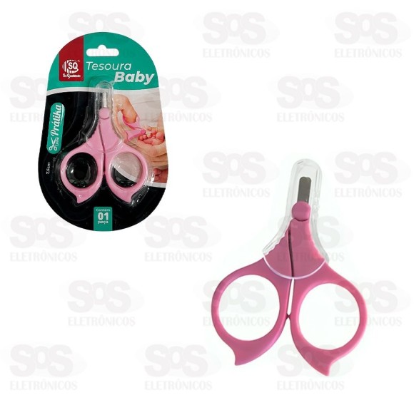 Tesoura Infantil Ponta Redonda SQ-4434