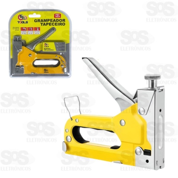 Grampeador Tapeceiro 6-14MM Com 300 Grampos FBG4104