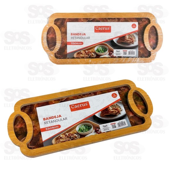 Bandeja Retangular MDF 33x14CM Caerus CRS-2282