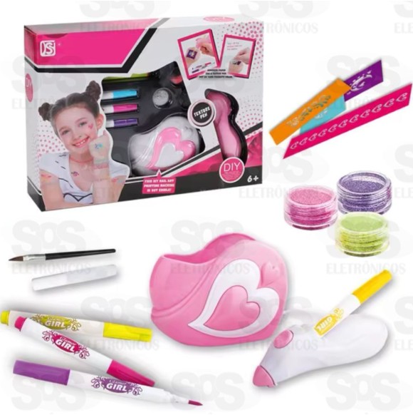Kit Studio de Tatuagem Infantil Toy King TK-7250